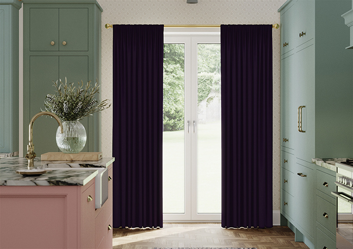 Faux Suede, Purple - Made to Measure Curtains - Image 3